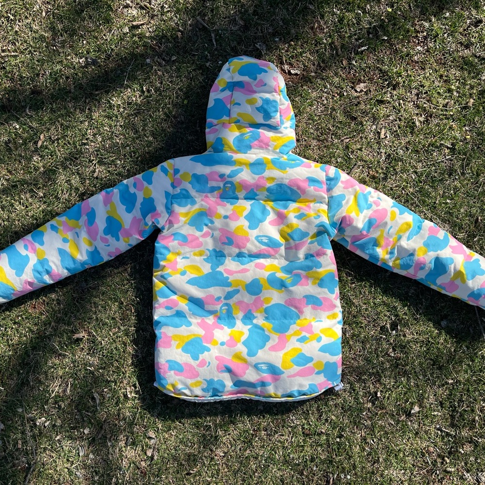 Bape cotton candy puffer jacket nigo down hoodie size M super rare 2006 Og bape